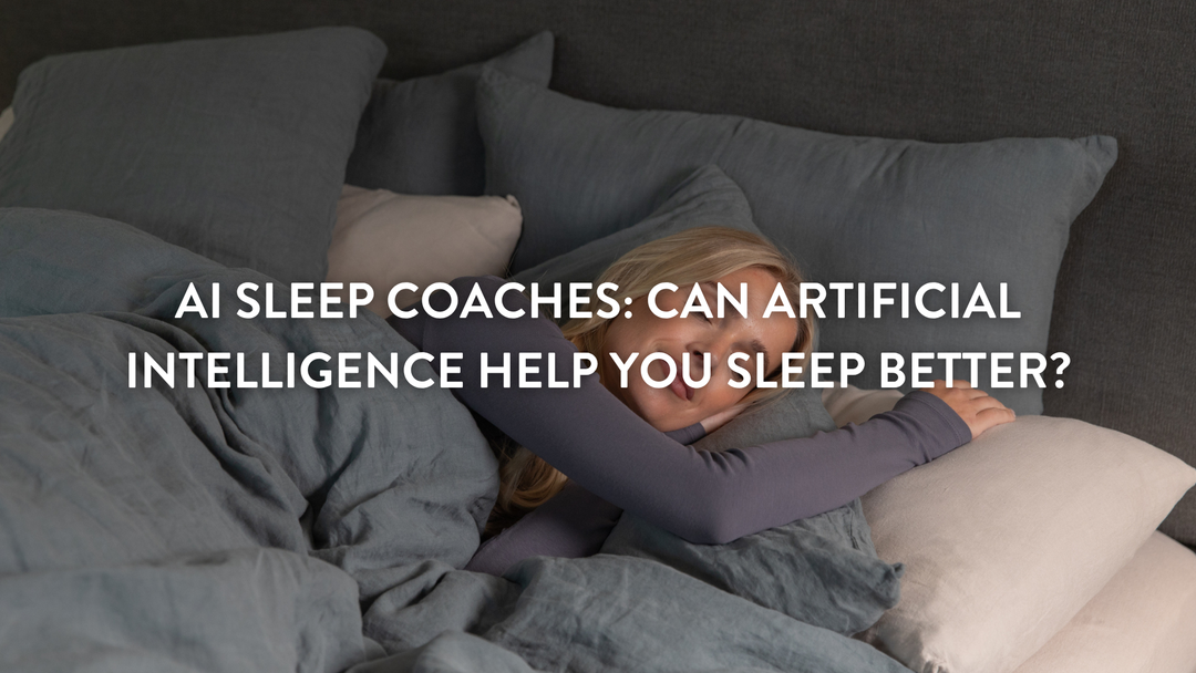 Person sleeping on a pile of Putnams pillows whilst having her sleep monitored by and AI sleep app