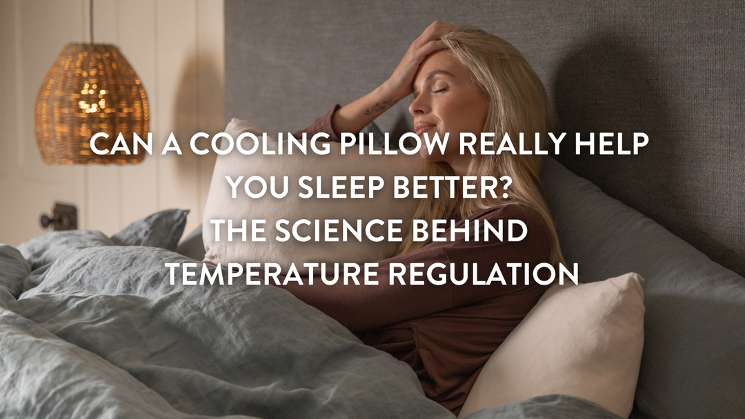 Person sitting up in bed struggling with sleep in a hot environment
