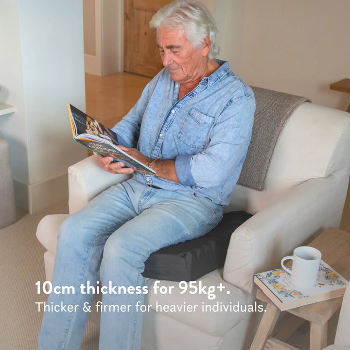 Catheter Cushion with cut out and discreet cover. High density foam handmade in the UK with a 2 year guarantee. Different sizes and colours available.