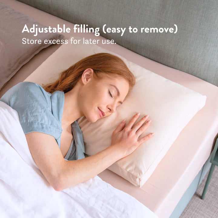 Organic adjustable height fill pillow Putnams UK