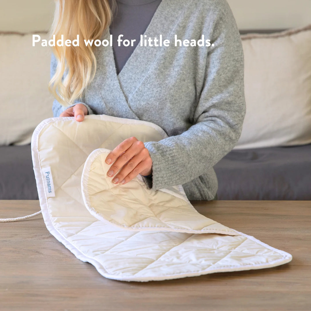 Travel Baby Changing Mat - Washable Wool & Organic Cotton