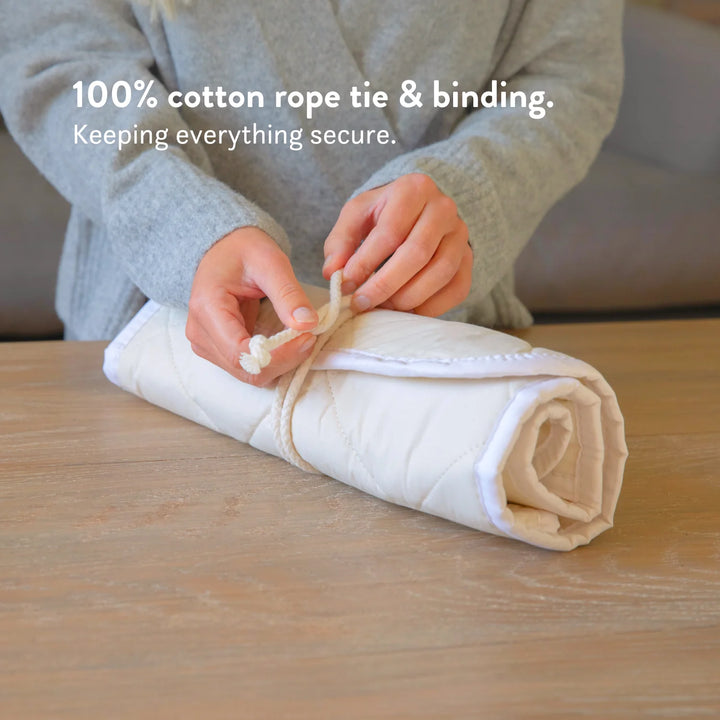 Travel Baby Changing Mat - Washable Wool & Organic Cotton
