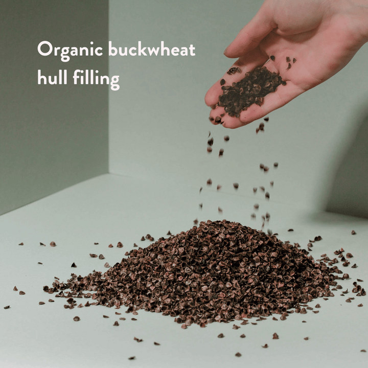 Organic Buckwheat Hull Pillow filling made in the UK - Putnams UK natural pillow alternative sustainable