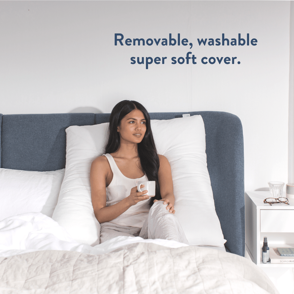 cuddle headboard resting pillow to lean against when working from home putnams